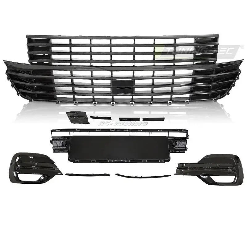 Meilleur Choix Kit face avant noir brillant pour VW T6.1 19-