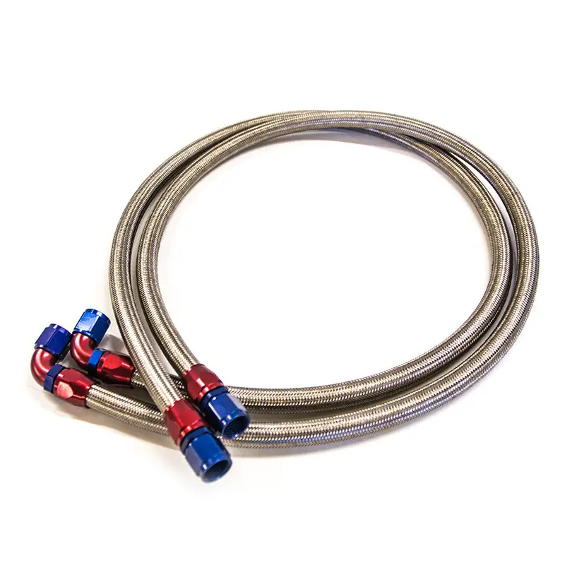 Offre Exclusive Durites Tressées pour Circuit d'Huile - 140cm - Dash 10 (la paire)