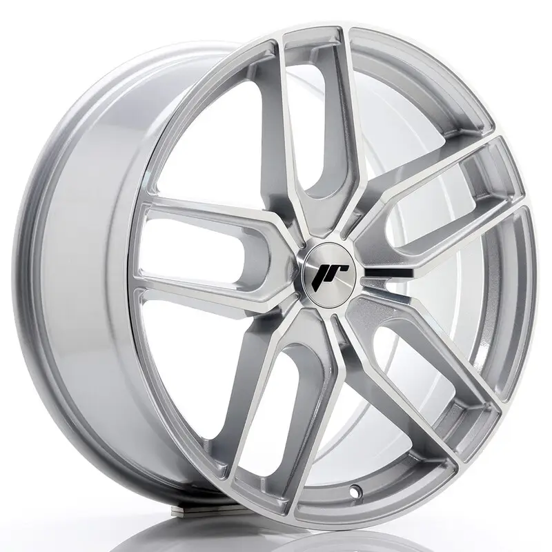 Commander Maintenant Japan Racing JR-25 19x8.5" (5 trous - sur mesure) ET20-40, Gris Argenté / Poli
