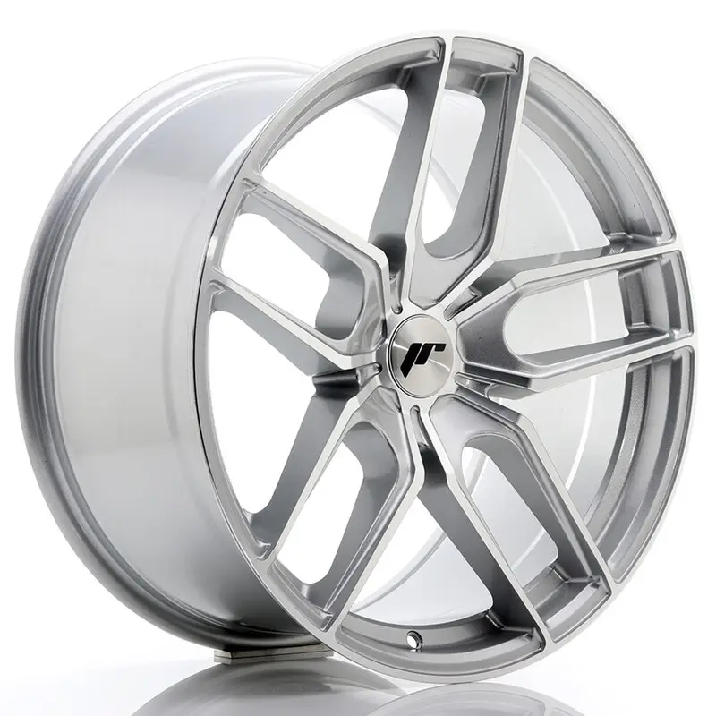 Japan Racing JR-25 Extreme Concave 19x9.5" (5 trous - sur mesure) ET20-40, Gris Argenté / Poli Offre Spéciale