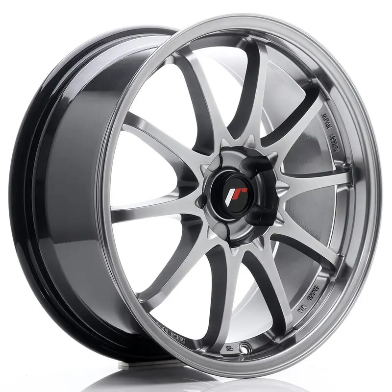 Japan Racing JR-5 18x8" (5 trous - sur mesure) ET35, Hyper Black Meilleur Choix