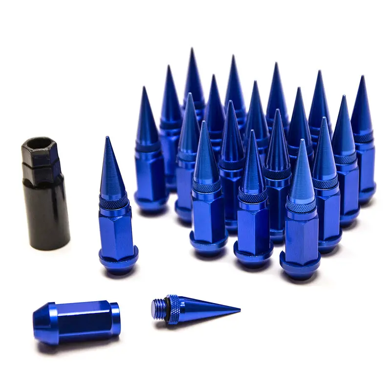 Ecrous Spike Bleus en Aluminium Forgé - M12x1.25 (Pack de 20) Nouveauté