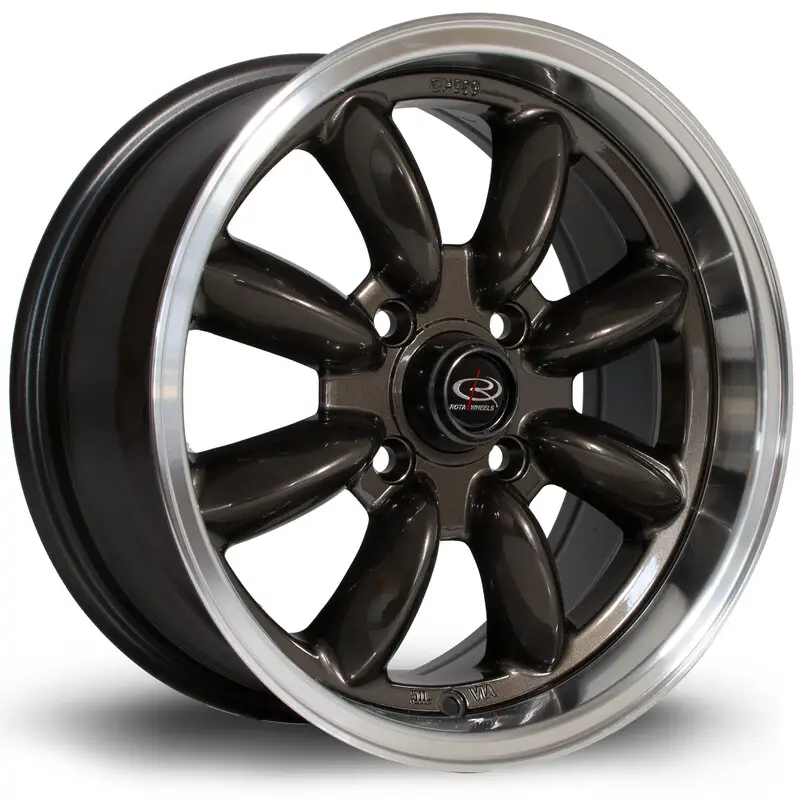 Affaire À Saisir Rota RB 15x7" 4x110 ET4, Gunmetal, Rebord Chromé