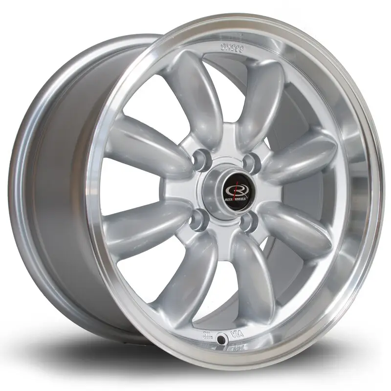 Commande En Gros Rota RB 15x7" 4x110 ET4, Gris Argenté / Poli