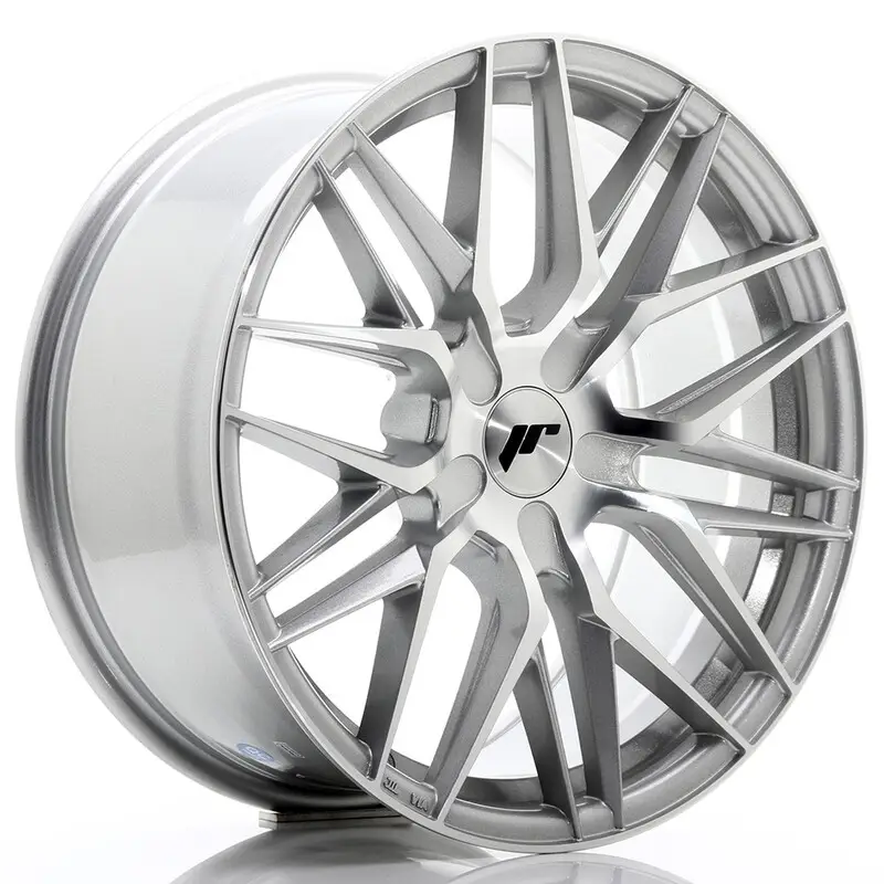 Japan Racing JR-28 18x8.5" (5 trous - sur mesure) ET20-40, Gris Argenté / Poli Prix Choc