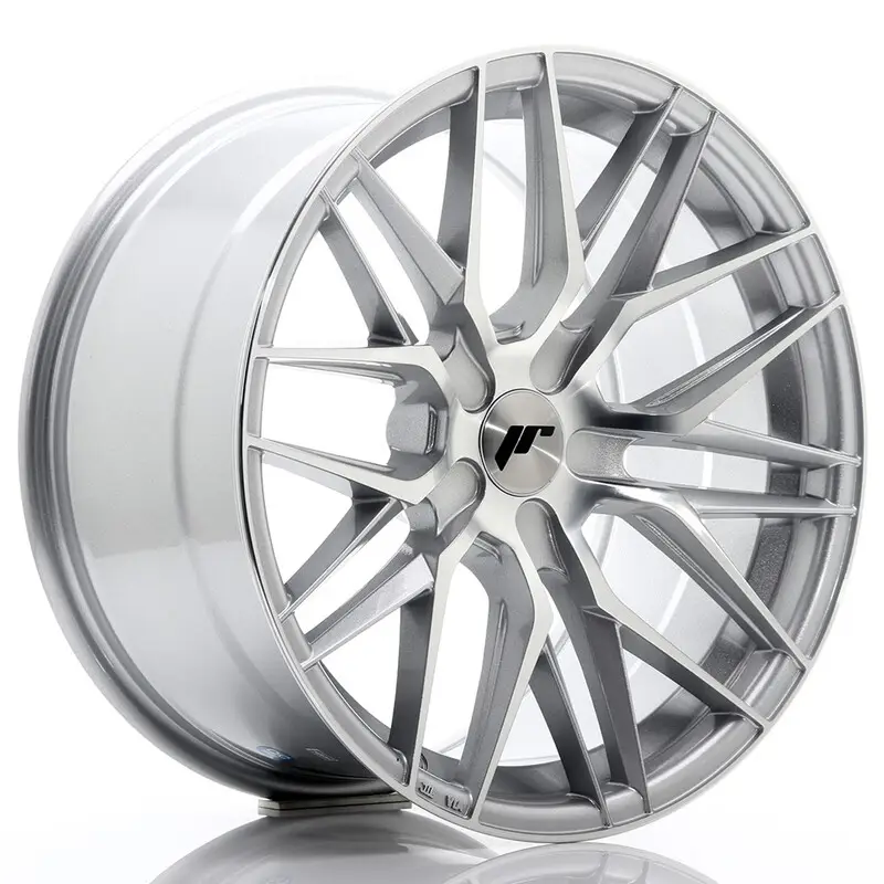 Japan Racing JR-28 Extreme Concave 18x9.5" (5 trous - sur mesure) ET20-40, Gris Argenté / Poli Meilleur Choix