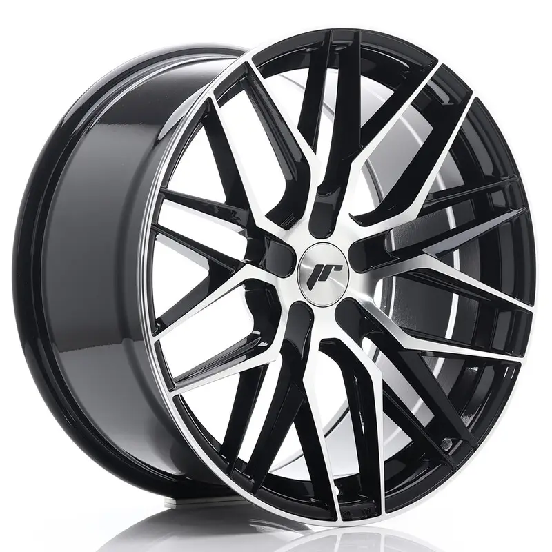 Affaire À Saisir Japan Racing JR-28 Extreme Concave 19x9.5" (5 trous - sur mesure) ET20-40, Noir / Brillant, Branches Polies