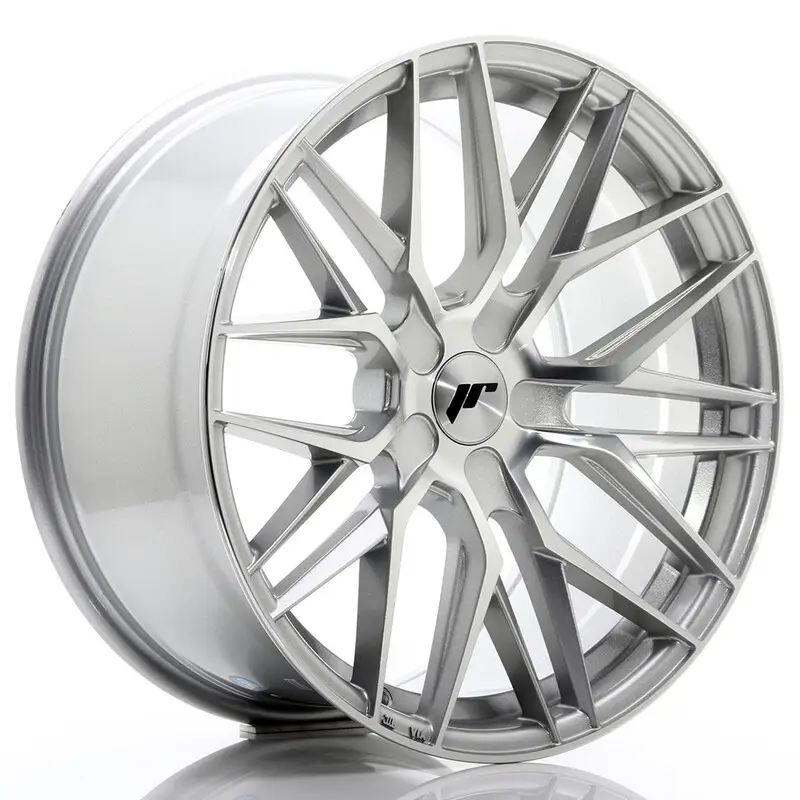 Japan Racing JR-28 Extreme Concave 19x9.5" (5 trous - sur mesure) ET20-40, Gris Argenté / Poli Affaire À Saisir