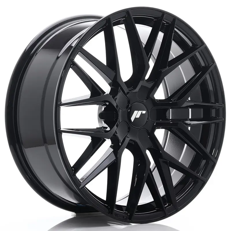 Japan Racing JR-28 20x8.5" (5 trous - sur mesure) ET20-40, Noir / Brillant Offre Limitée