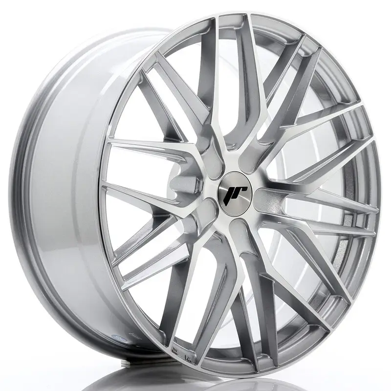 Japan Racing JR-28 20x8.5" (5 trous - sur mesure) ET20-40, Gris Argenté / Poli Vente Flash