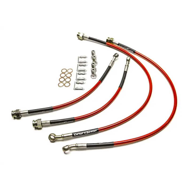 Livraison Gratuite Durites de Freins Aviation DriftShop pour Nissan - Etriers Av. S14/S15 + Etriers Arr. Z32/Skyline