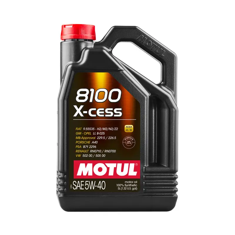 5L Huile Motul 5W40 8100 X-Cess (Mercedes, Porsche, VW, GM...) Commande En Gros