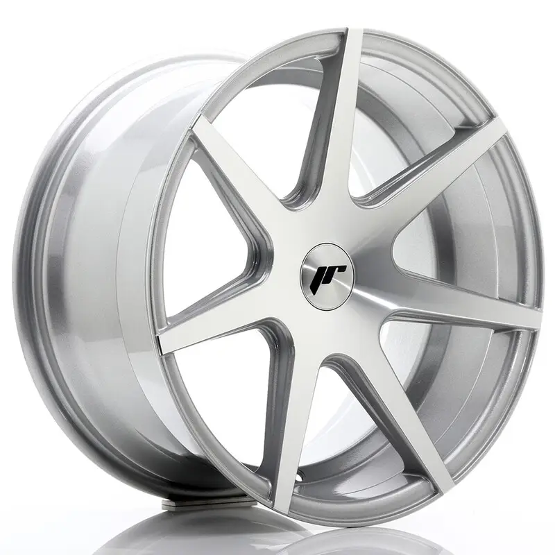 Japan Racing JR-20 Extreme Concave 18x9.5" (4 & 5 trous - sur mesure) ET20-40, Gris Argenté / Poli Dernier Modèle