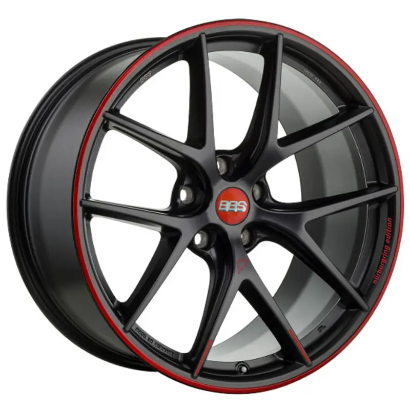 BBS CI-R 19x8.5" 5x120 ET35 Nürburgring Edition, Noir Mat / Liseret Rouge Promotion