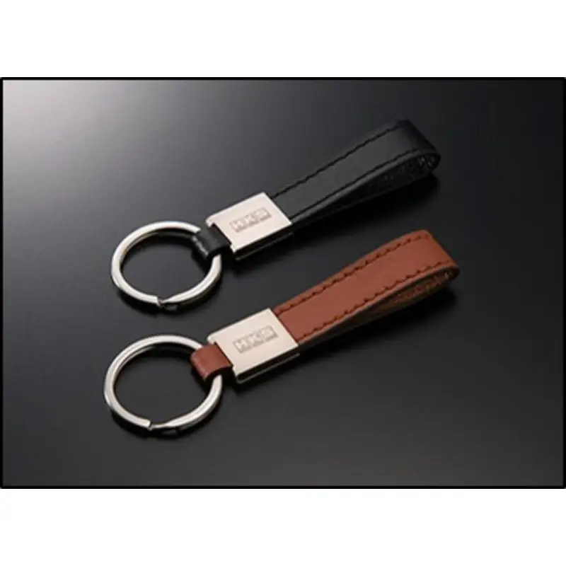 Marque Porte-Clé HKS Cuir Noir