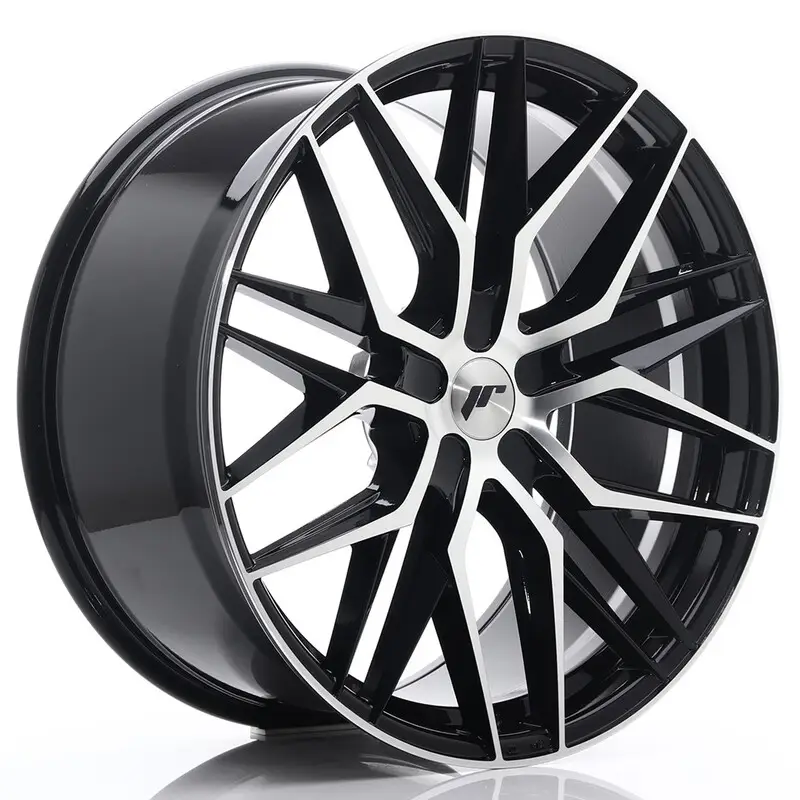 Dernière Chance Japan Racing JR-28 Extreme Concave 22x10.5" (5 trous - sur mesure) ET15-50, Noir / Poli