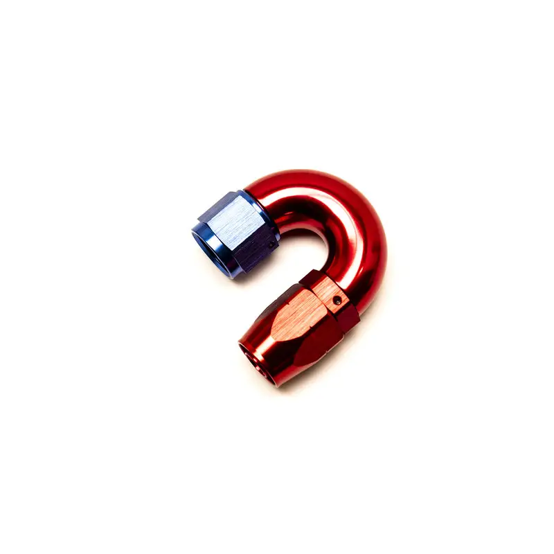 Nouvel Arrivage Raccord Coudé 180° Femelle pour Durite Dash 8 (Bleu & Rouge)