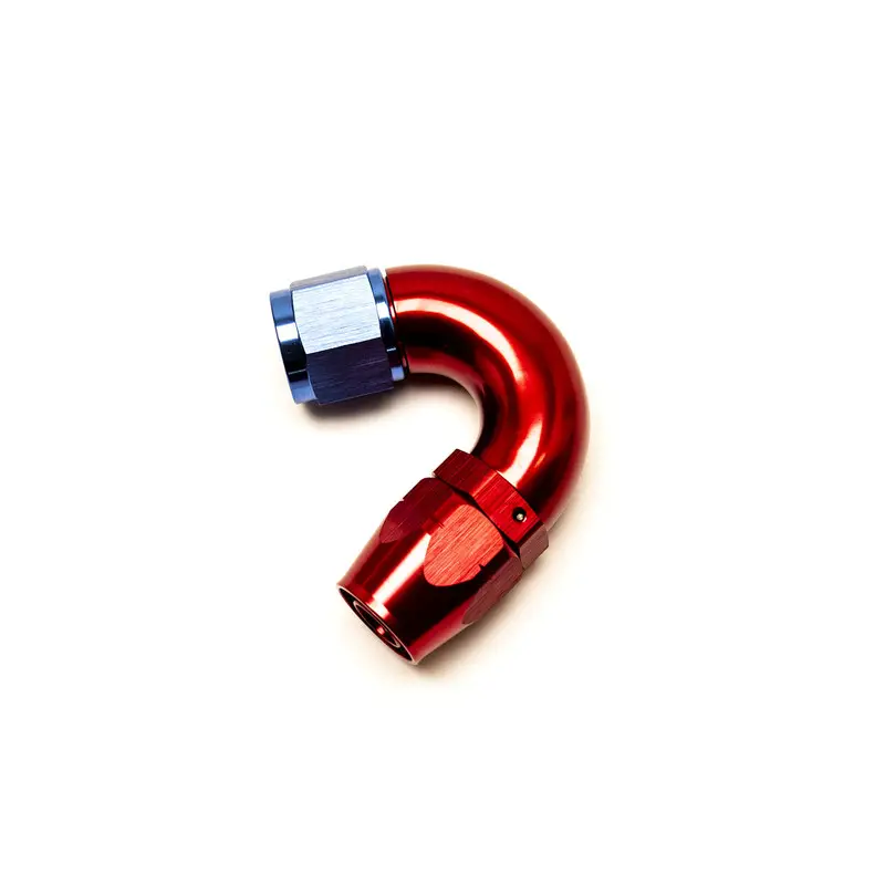 Petit Prix Raccord Coudé 150° Femelle pour Durite Dash 10 (Bleu & Rouge)