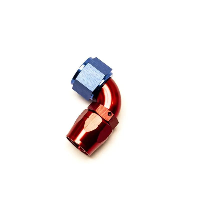 Raccord Coudé 90° Femelle pour Durite Dash 12 (Bleu & Rouge) Authentique