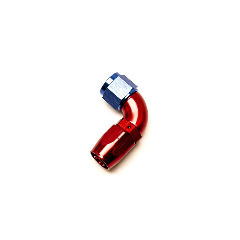 Raccord Coudé 90° Femelle pour Durite Dash 8 (Bleu & Rouge) Solde
