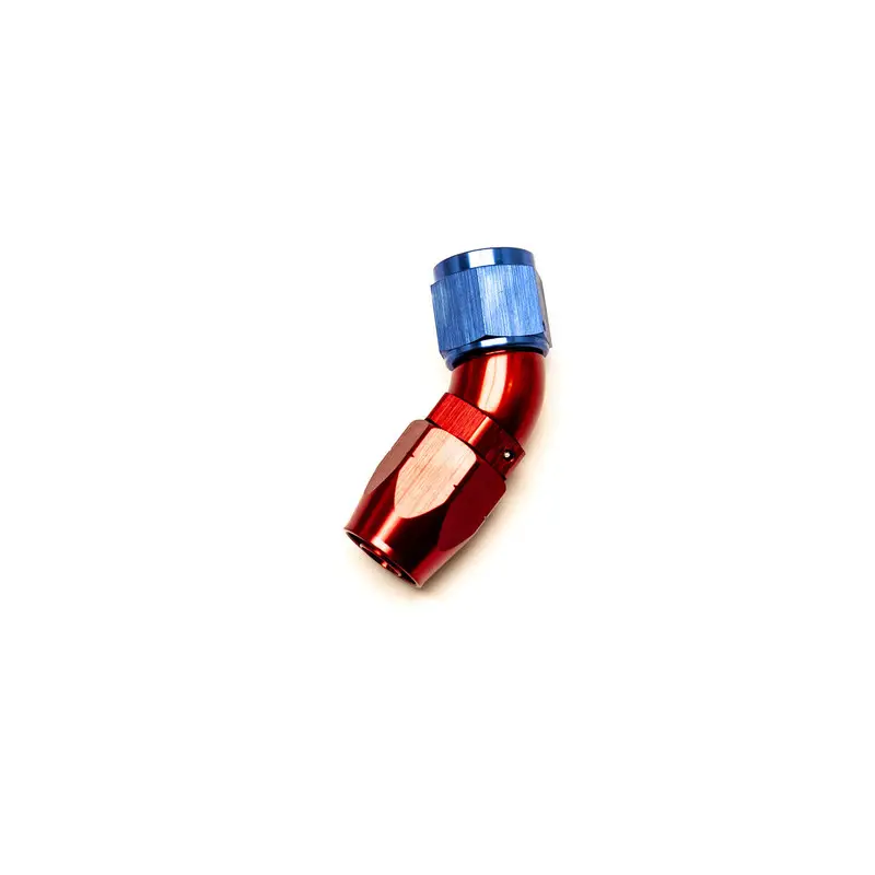 Raccord Coudé 45° Femelle pour Durite Dash 8 (Bleu & Rouge) Promotion Saisonnière