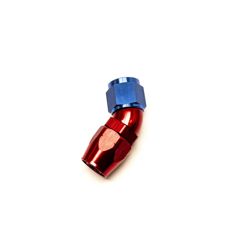 Expédition Rapide Raccord Coudé 45° Femelle pour Durite Dash 10 (Bleu & Rouge)