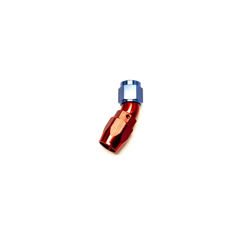 Raccord Coudé 30° Femelle pour Durite Dash 6 (Bleu & Rouge) Commande En Gros