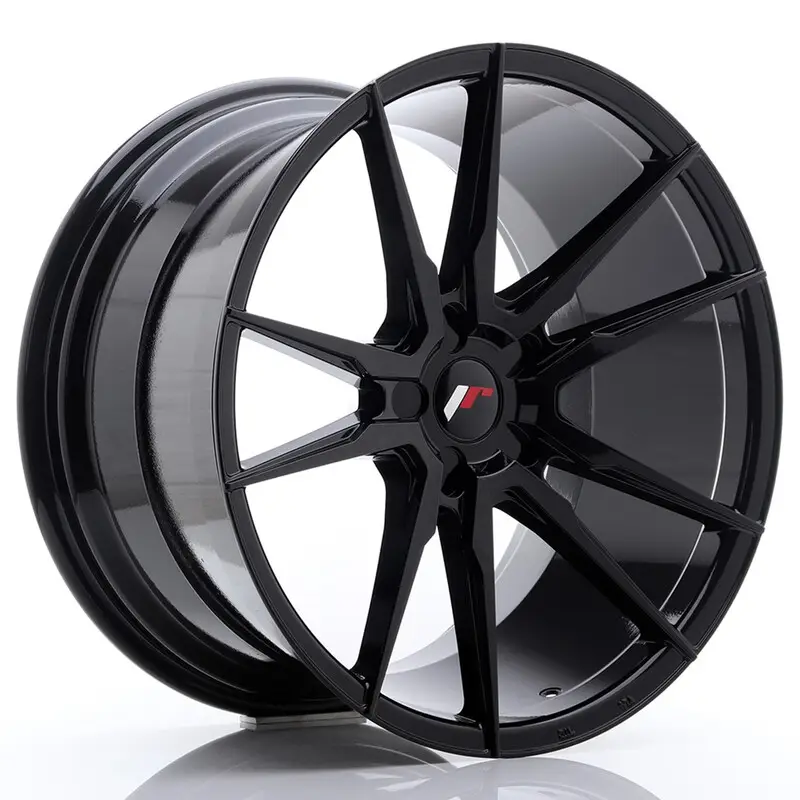 Satisfait Ou Remboursé Japan Racing JR-21 Extreme Concave 20x11" (5 trous - sur mesure) ET30-50, Noir Brillant
