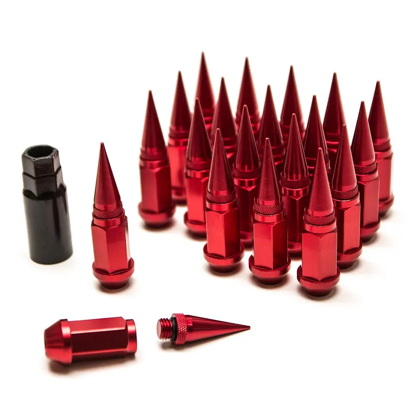 Ecrous Spike Rouges en Aluminium Forgé - M12x1.25 (Pack de 20) Offre Exclusive