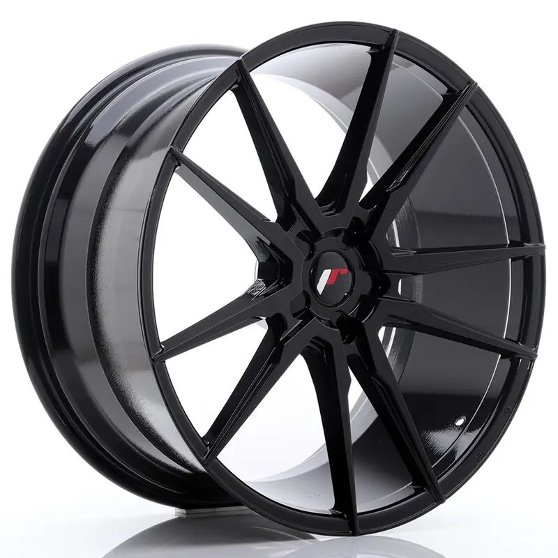 Marque Japan Racing JR-21 Extreme Concave 22x10.5" (5 trous - sur mesure) ET15-52, Noir Brillant