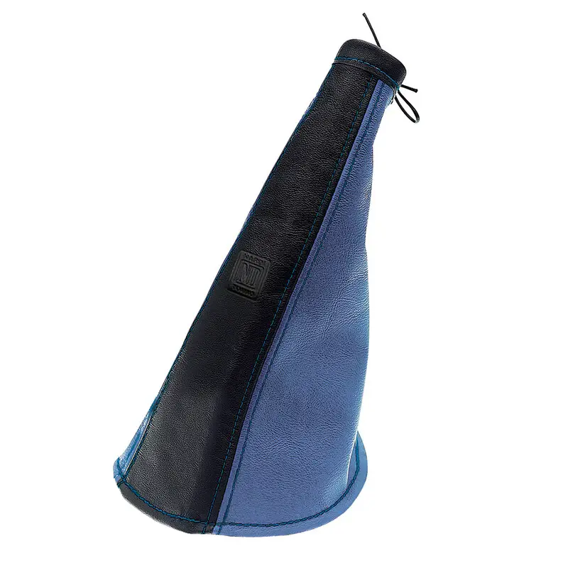 Soufflet de Frein à Main Nardi, Cuir Noir & Bleu Offre Limitée
