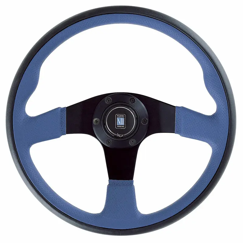 Acheter En Ligne Volant Nardi Twin Line, Cuir Bleu, Branches Noires, Ø35 cm