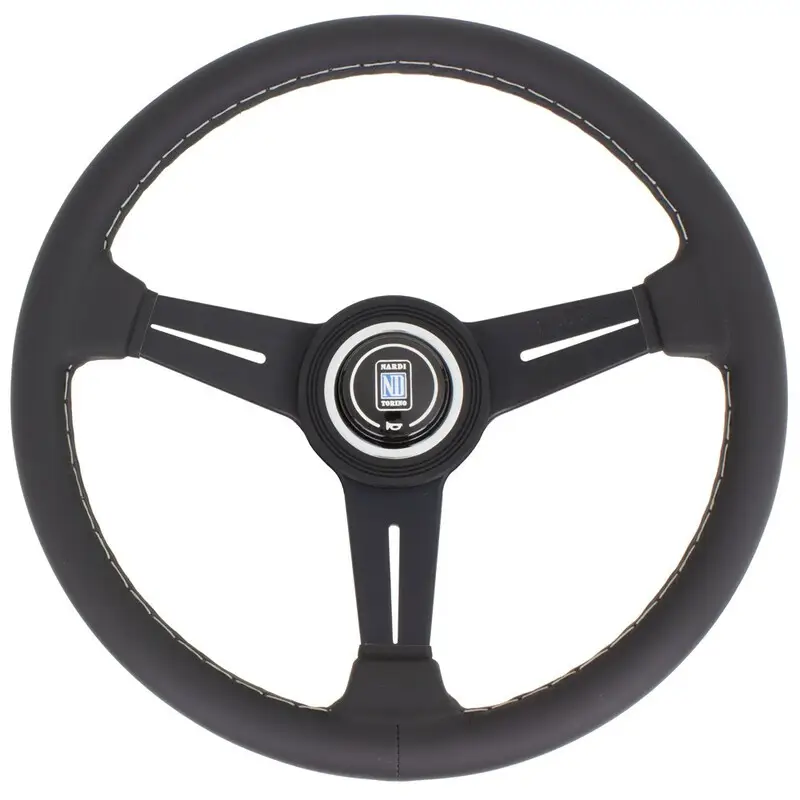 Acheter En Ligne Volant Nardi Classic ND34, Cuir Noir, Branches Noires, Coutures Grises, Tulipé 40 mm