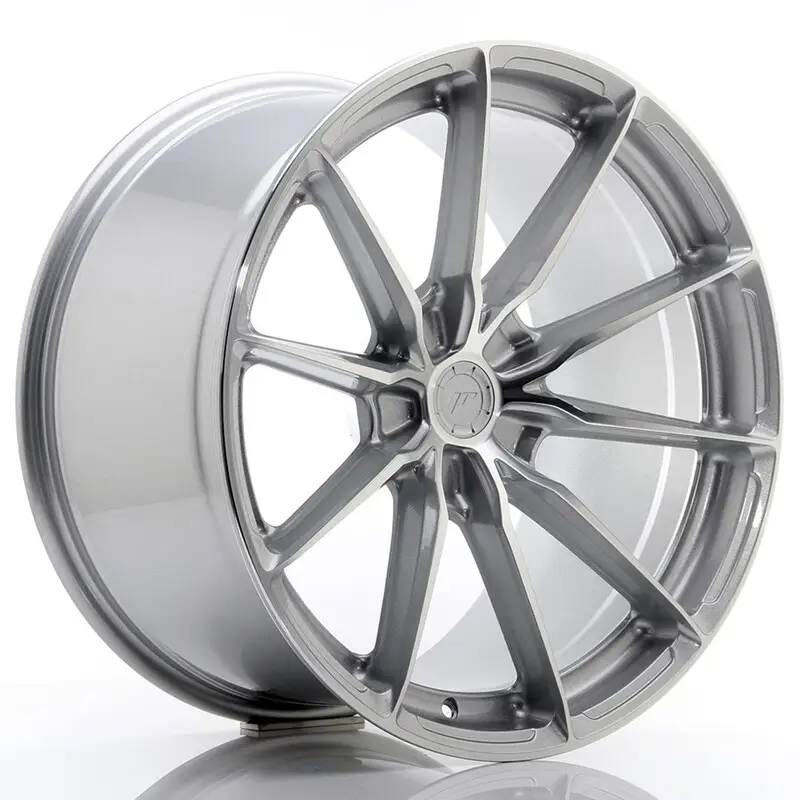 Japan Racing JR-37 Extreme Concave 20x10.5" (5 trous - sur mesure) ET20-40, Gris Argenté Offre Du Jour