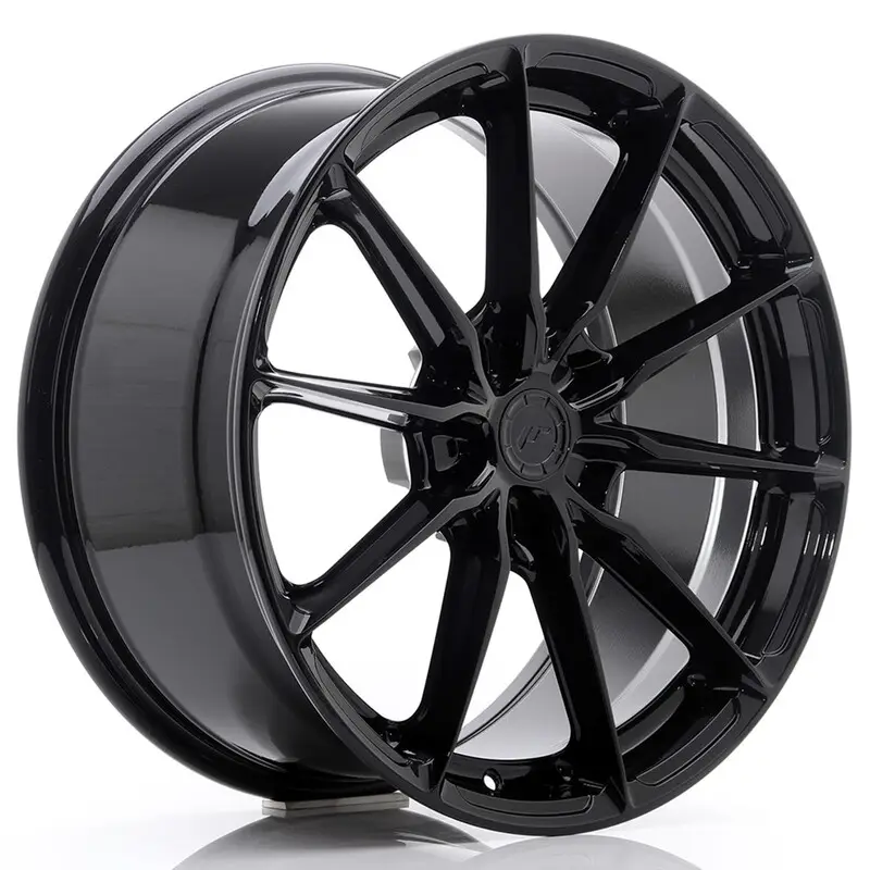 Expédié Aujourd’hui Japan Racing JR-37 19x8.5" (5 trous - sur mesure) ET20-45, Noir Brillant