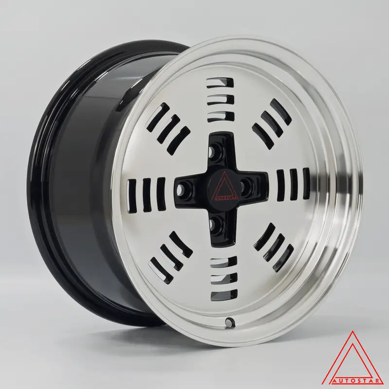 Autostar Sutorro 15x8" 4x100 ET25, Gris Argenté / Poli Authentique