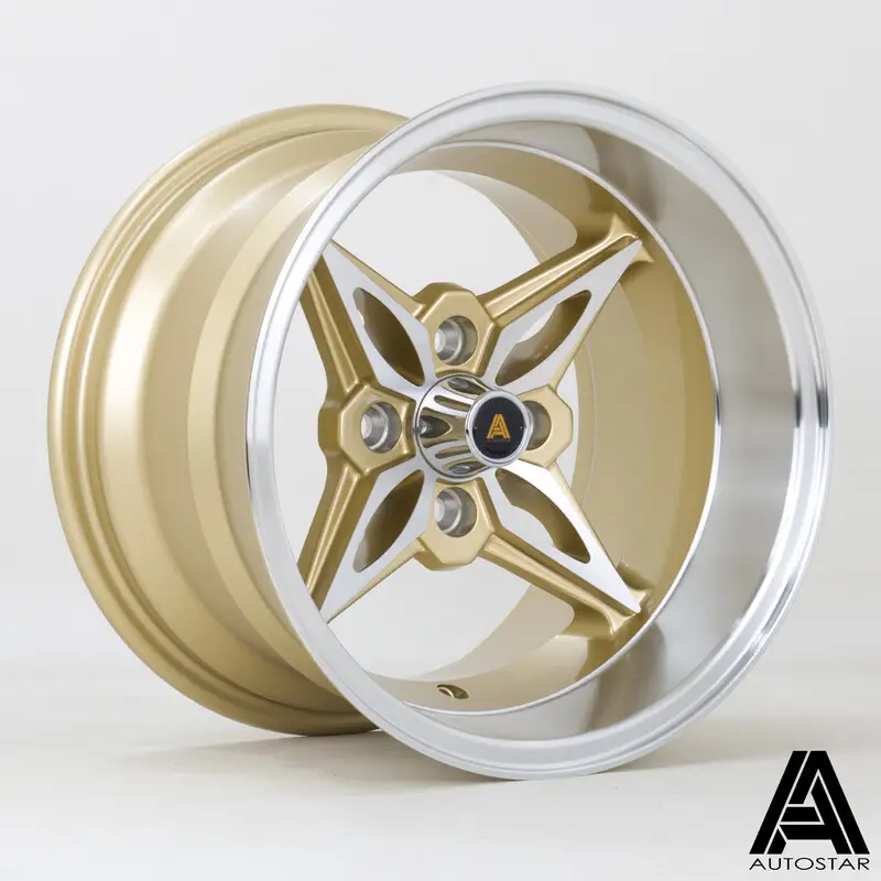 Autostar Kanji 14x9" 4x100 ET-13, Doré, Rebord Poli Bon Marché