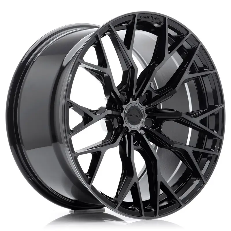 Nouvelle Collection Concaver CVR1 23x10.5" (5 trous - sur mesure) ET5-46, Double Noir Brillant