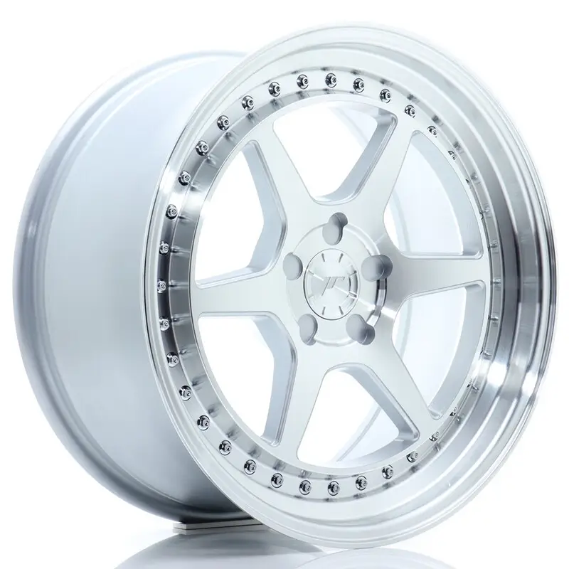 Must-Have Japan Racing JR-43 18x8.5" (5 trous - sur mesure) ET15-35, Gris Argenté / Poli