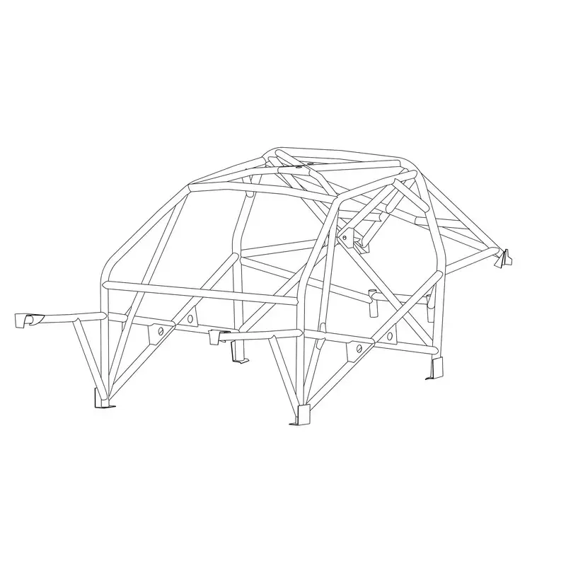 Dernier Modèle Arceau Multipoints Custom Cages V2 à Souder pour BMW E36 Coupé, dont M3 - FIA