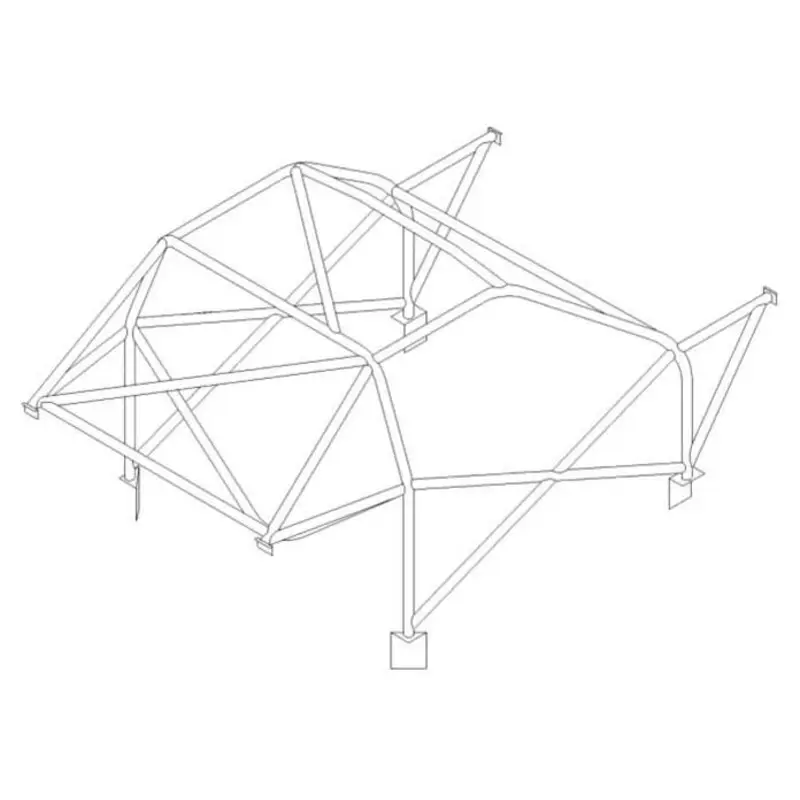Arceau Multipoints Custom Cages à Souder pour Ford Escort MK6 RS2000 - FIA Offre Limitée