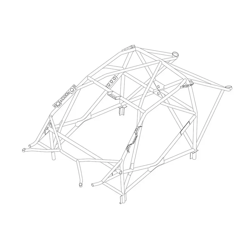 Authentique Arceau Multipoints Custom Cages à Souder pour Mitsubishi Lancer Evo 10 (X) Groupe N - FIA
