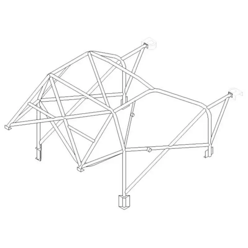 Arceau Multipoints Custom Cages à Souder pour Mitsubishi Lancer Evo 3 (III) - FIA Jusqu’à Épuisement Des Stocks
