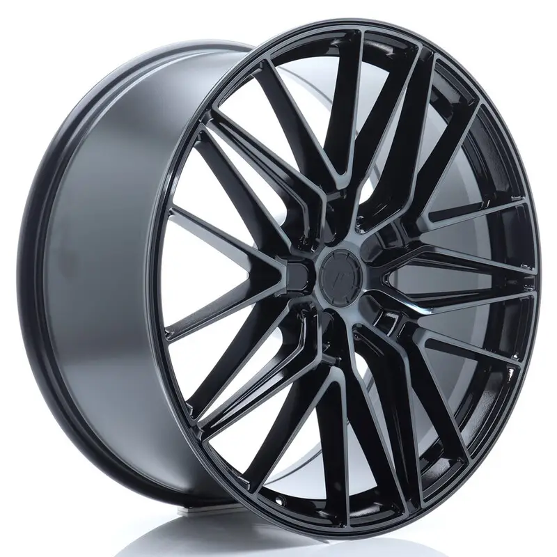 Japan Racing JR-38 22x9.5" (5 trous - sur mesure) ET15-51, Noir Mat & Brillant Prix Promo