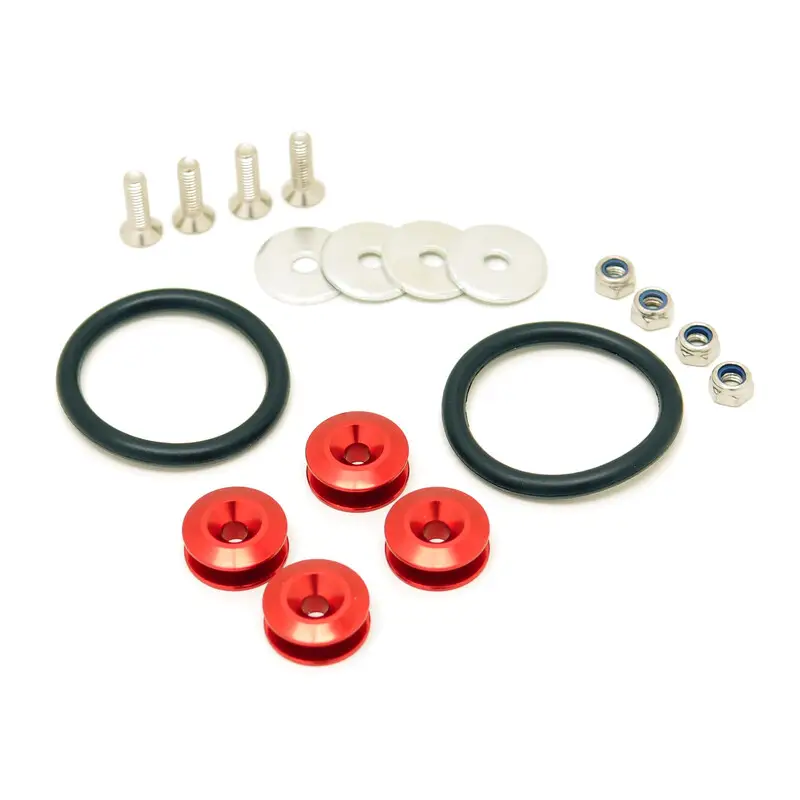 Nouveauté Kit Elastiques de Fixation Rapide de Pare-Chocs, Rouges