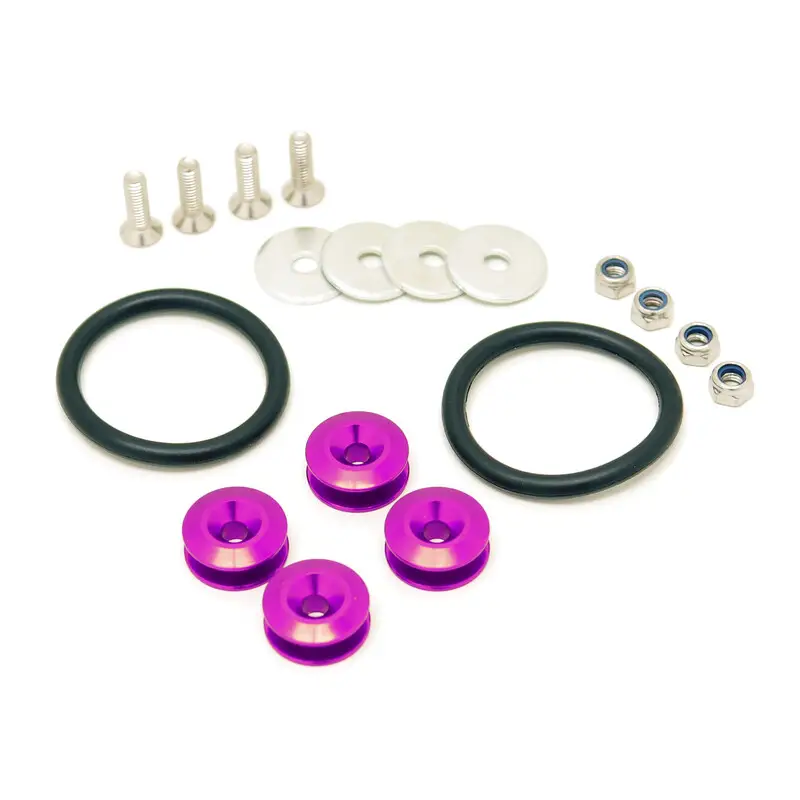 Petit Prix Kit Elastiques de Fixation Rapide de Pare-Chocs, Violets