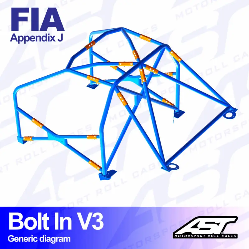 Must-Have Arceau 6 Points à Boulonner AST Rollcages V3 pour BMW E36 Berline - FIA