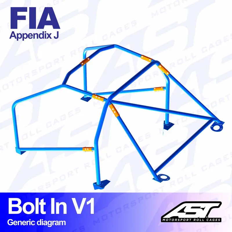 Remise Arceau 6 Points à Boulonner AST Rollcages V1 pour Toyota Corolla AE86 Trueno - FIA
