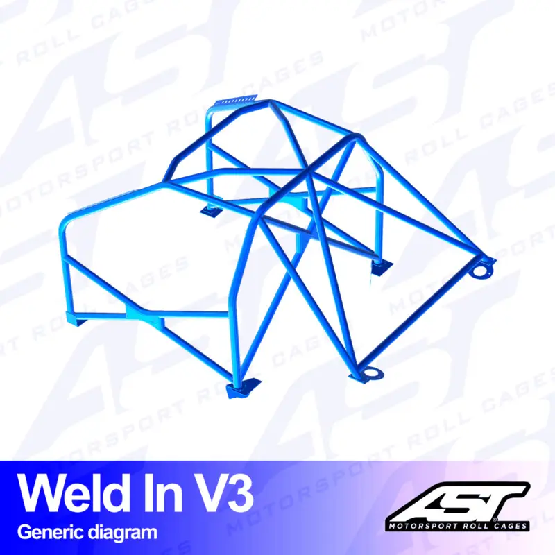 Marque Arceau 8 Points à Souder AST Rollcages V3 pour Volvo 145