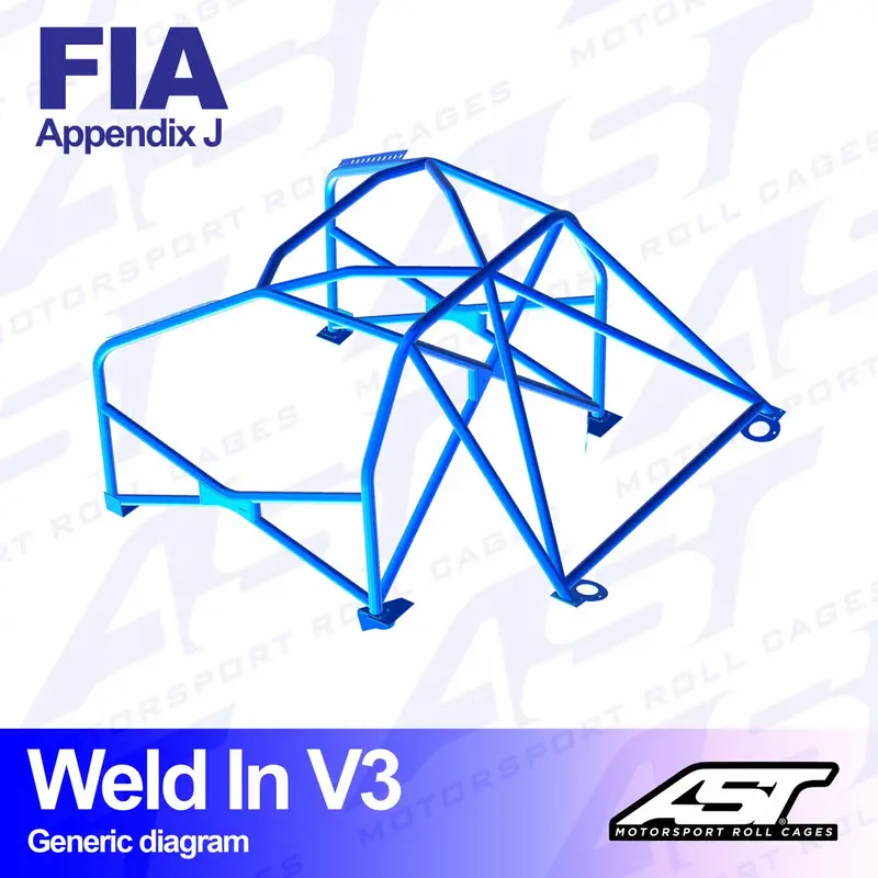 Arceau 8 Points à Souder AST Rollcages V3 pour Volvo 242 - FIA Certifié